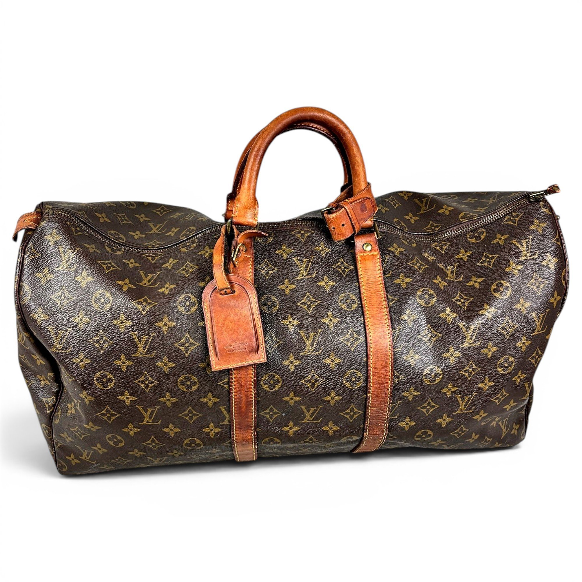Keepall leather travel bag