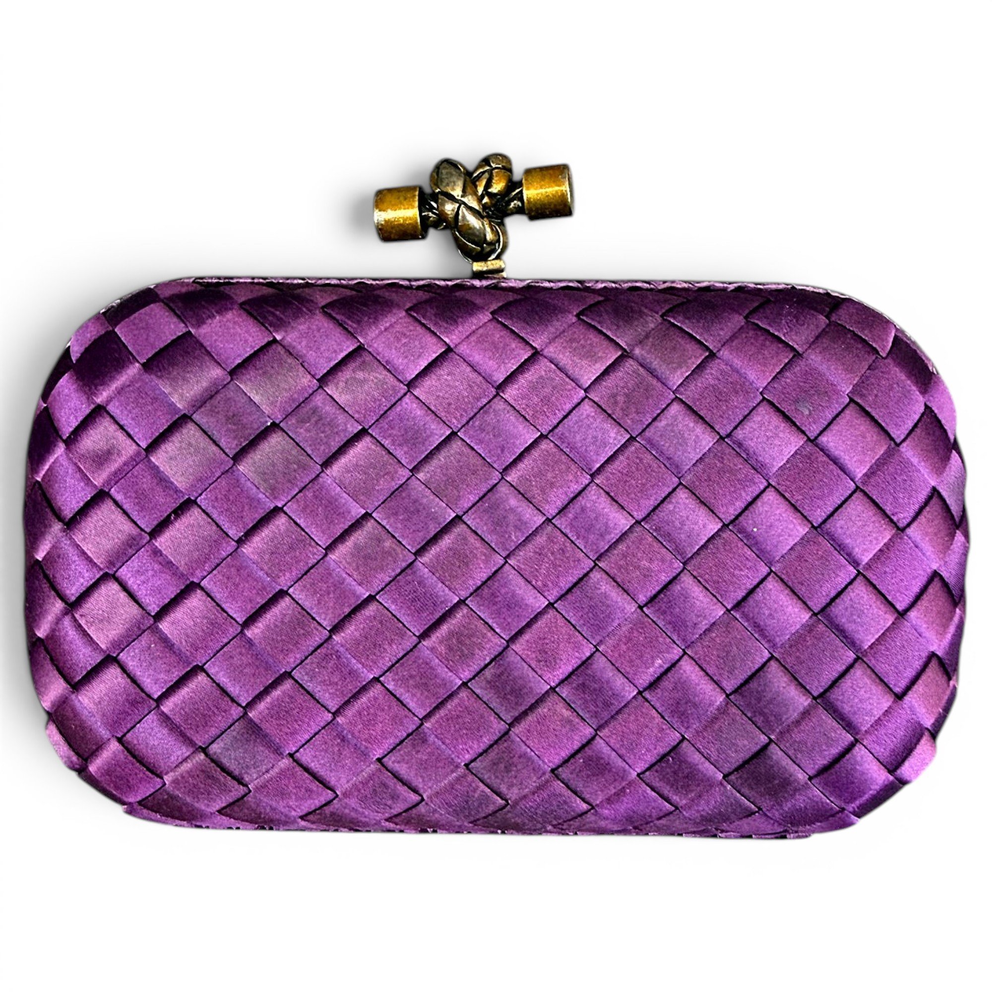 Pochette Knot silk clutch bag