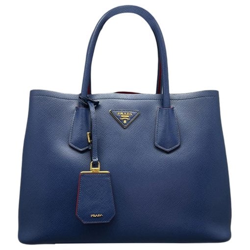 Double leather handbag