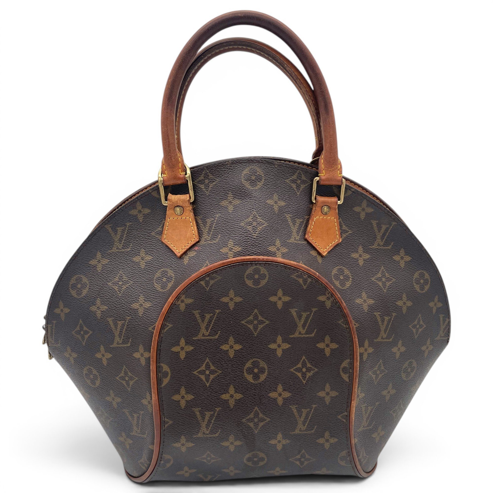 Ellipse leather handbag