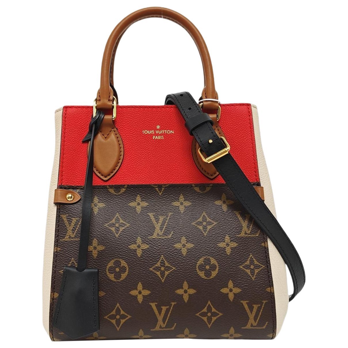 Fold leather handbag