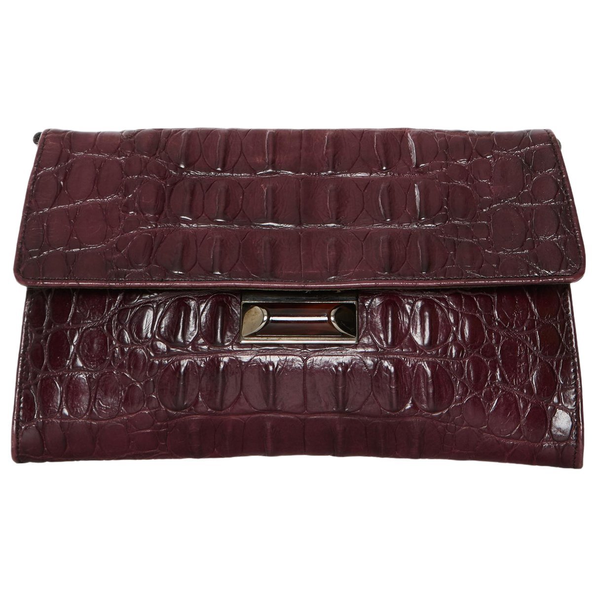 Leather clutch bag