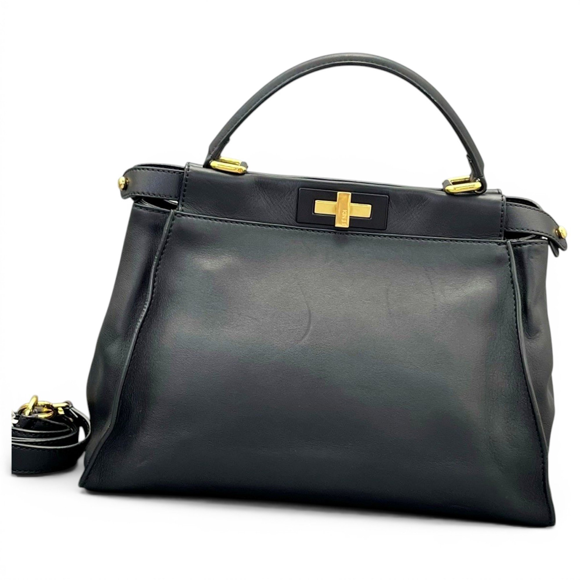 Peekaboo leather handbag