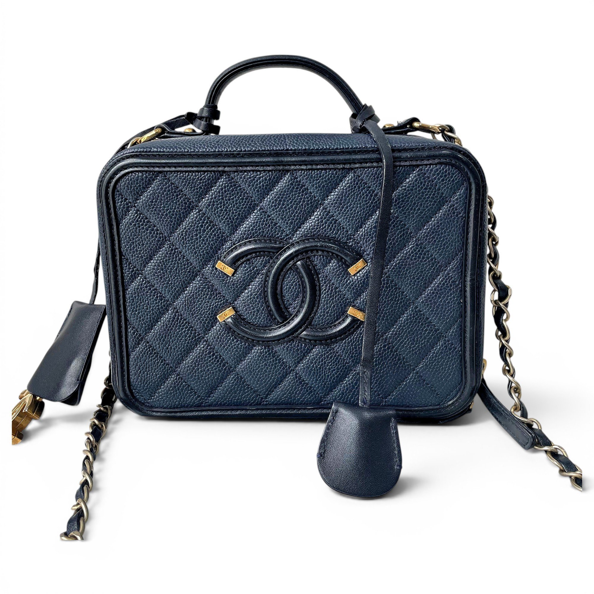 Vanity leather handbag