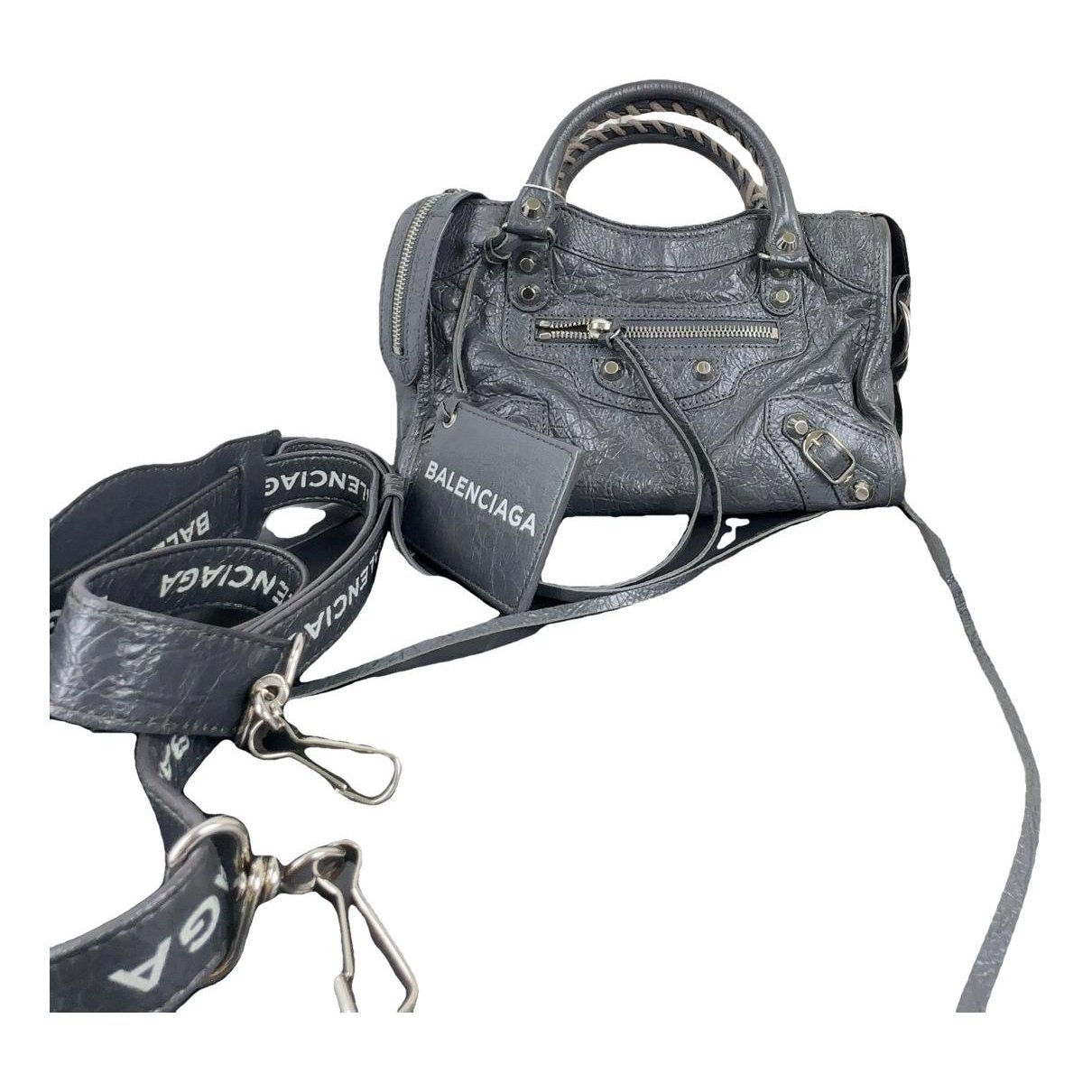 City leather handbag