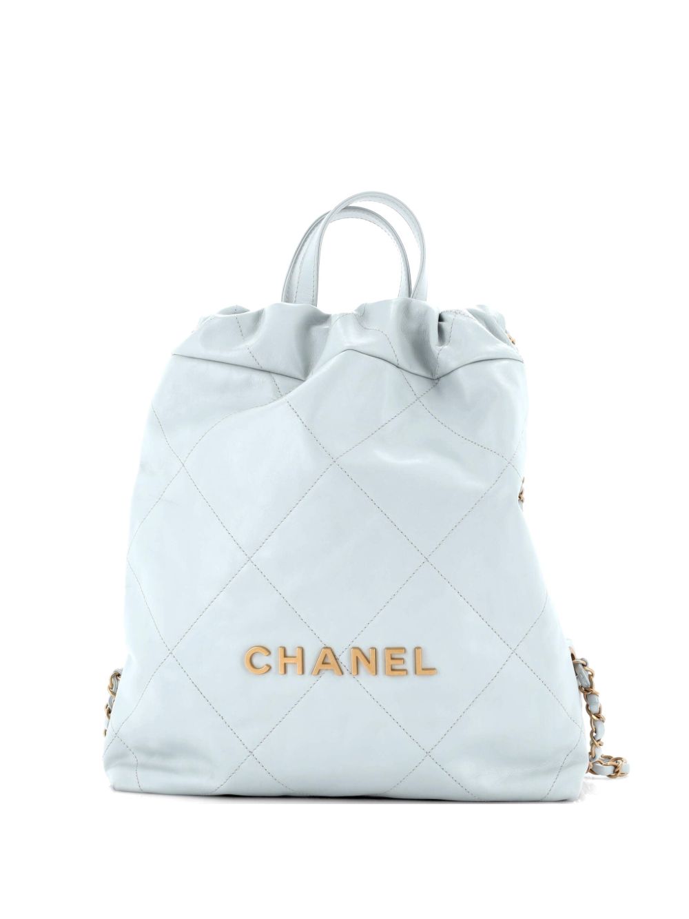 22 Chain Quilted Calfskin Medium backpack