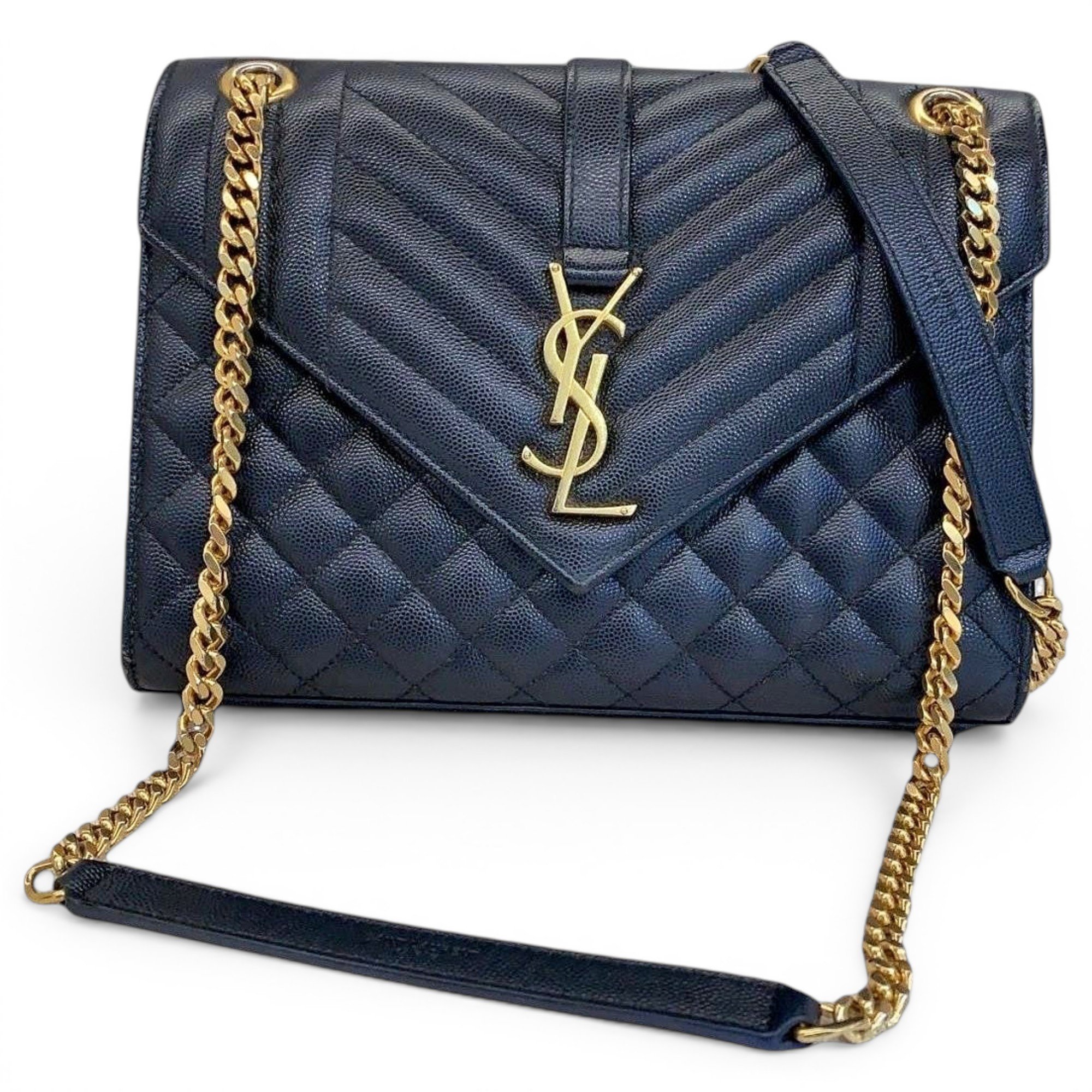 Envelope leather handbag