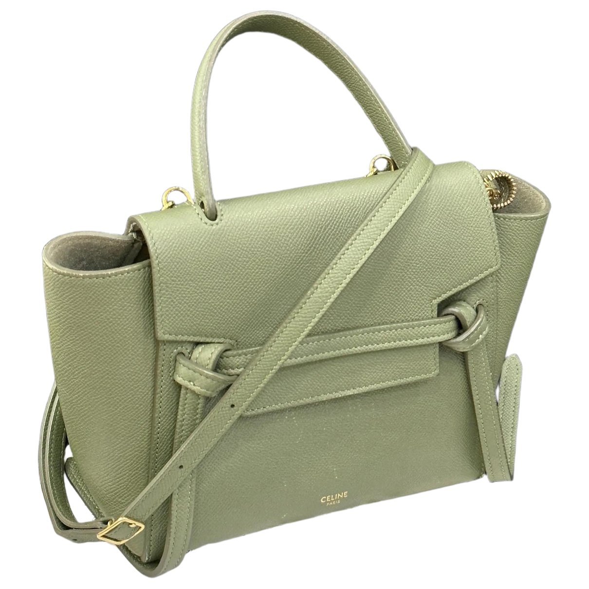 Belt leather handbag