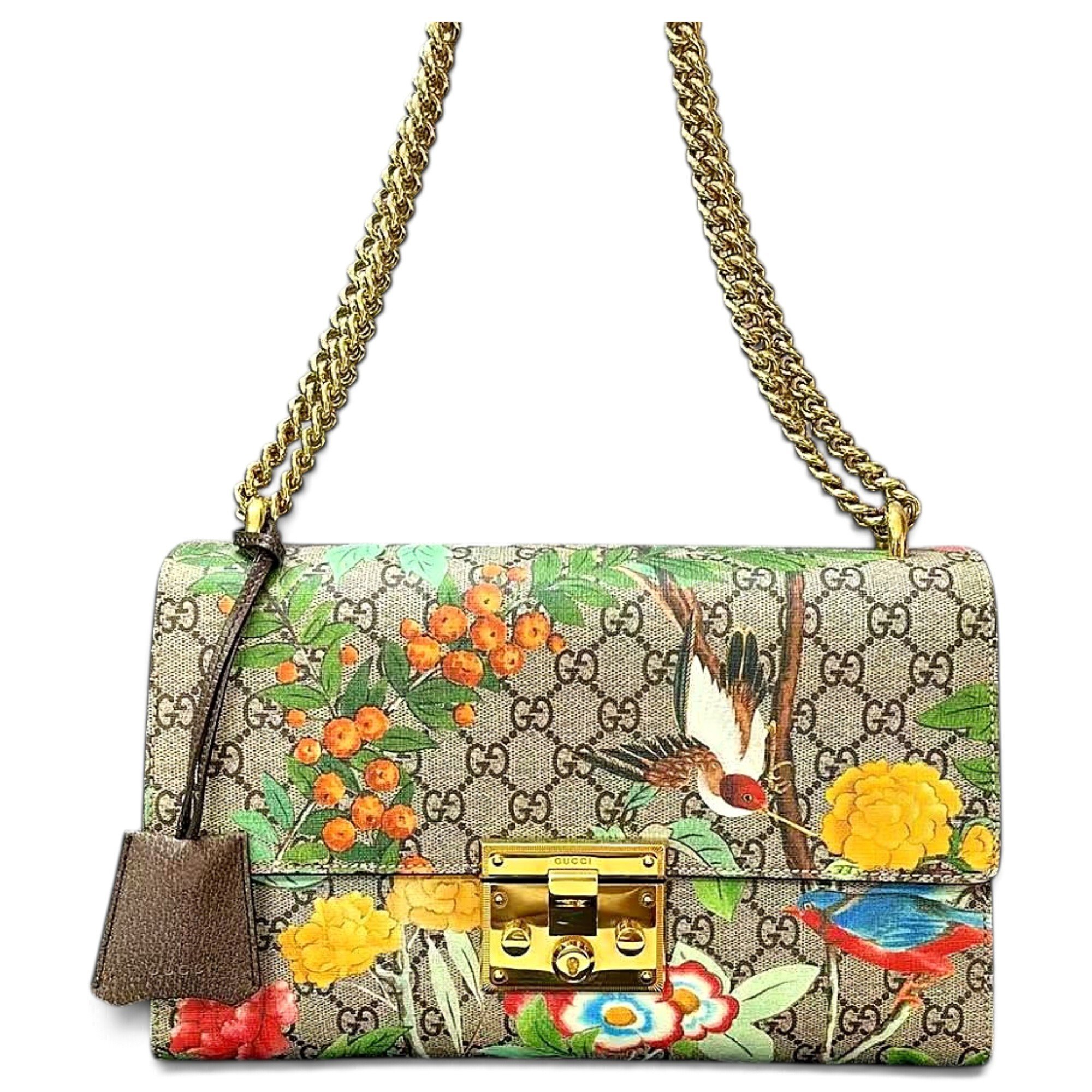 Padlock leather handbag