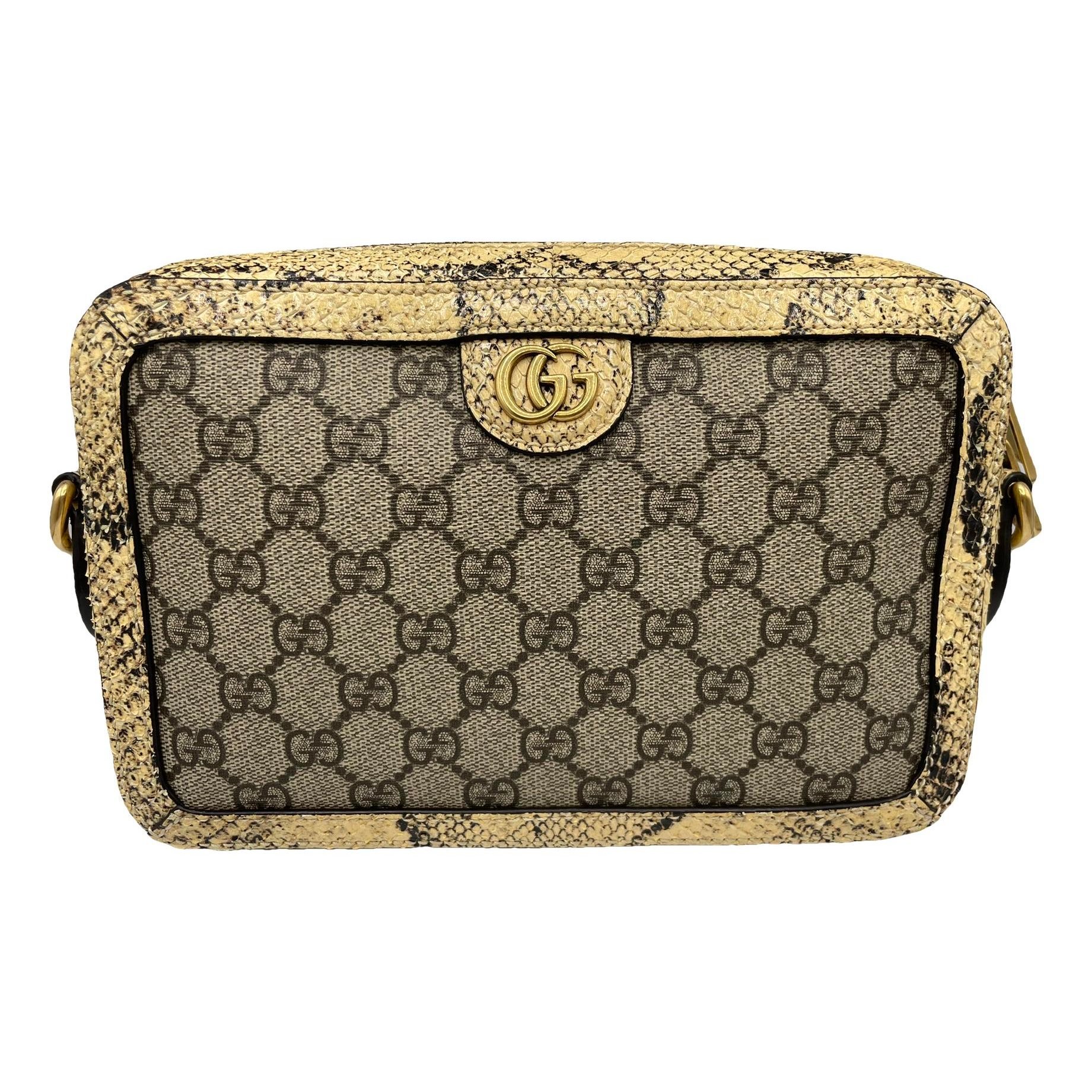 Ophidia Zip Around Camera python crossbody bag