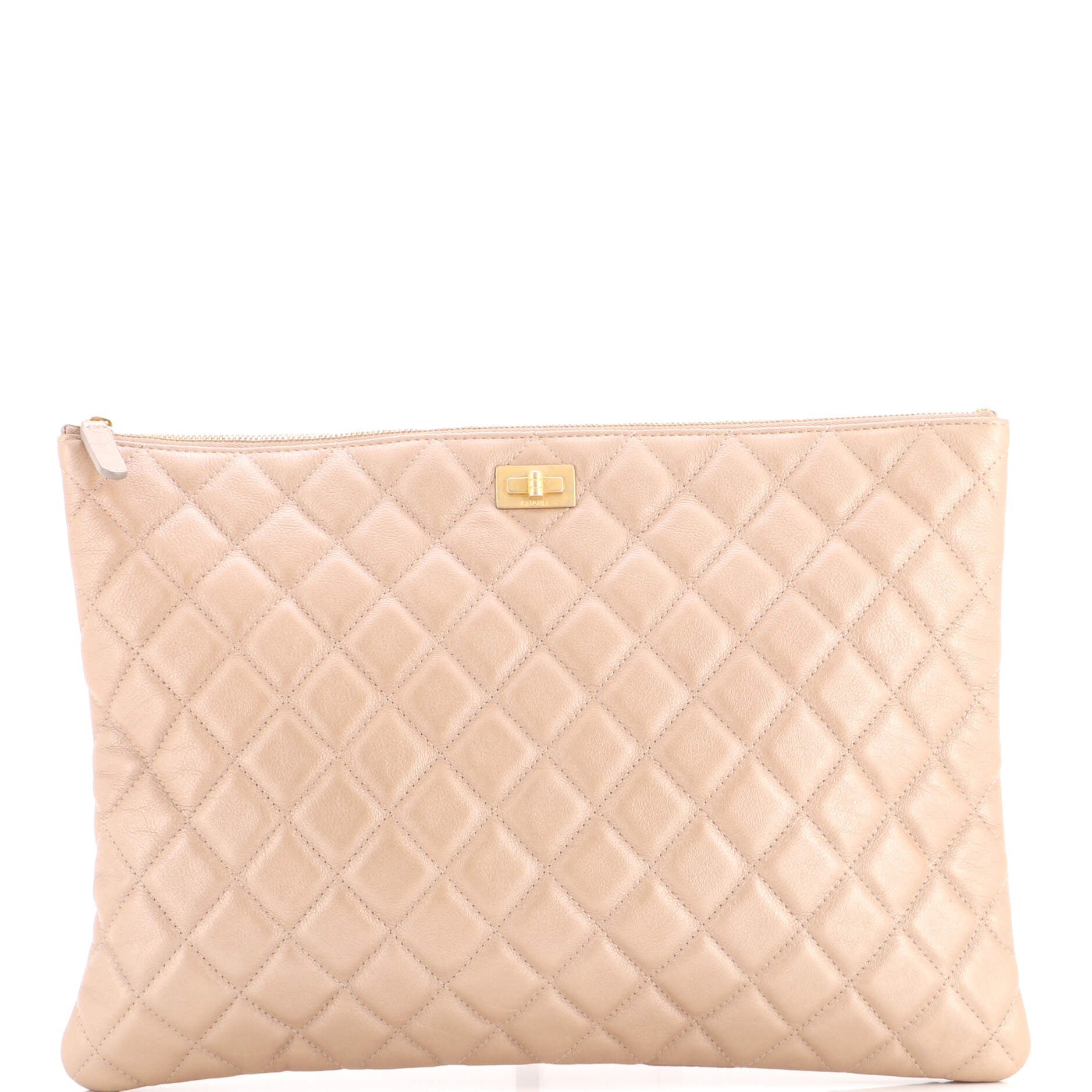 Reissue 2.55 O Case Clutch Quilted Grained Calfskin Large