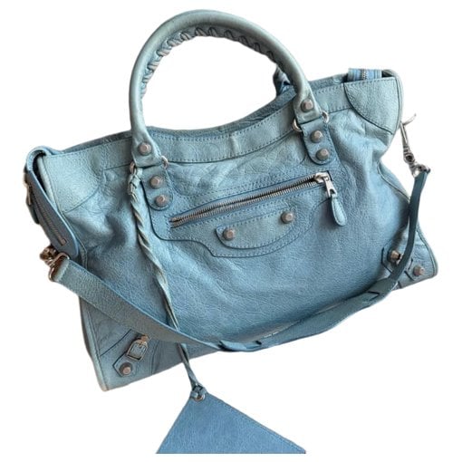 City leather handbag