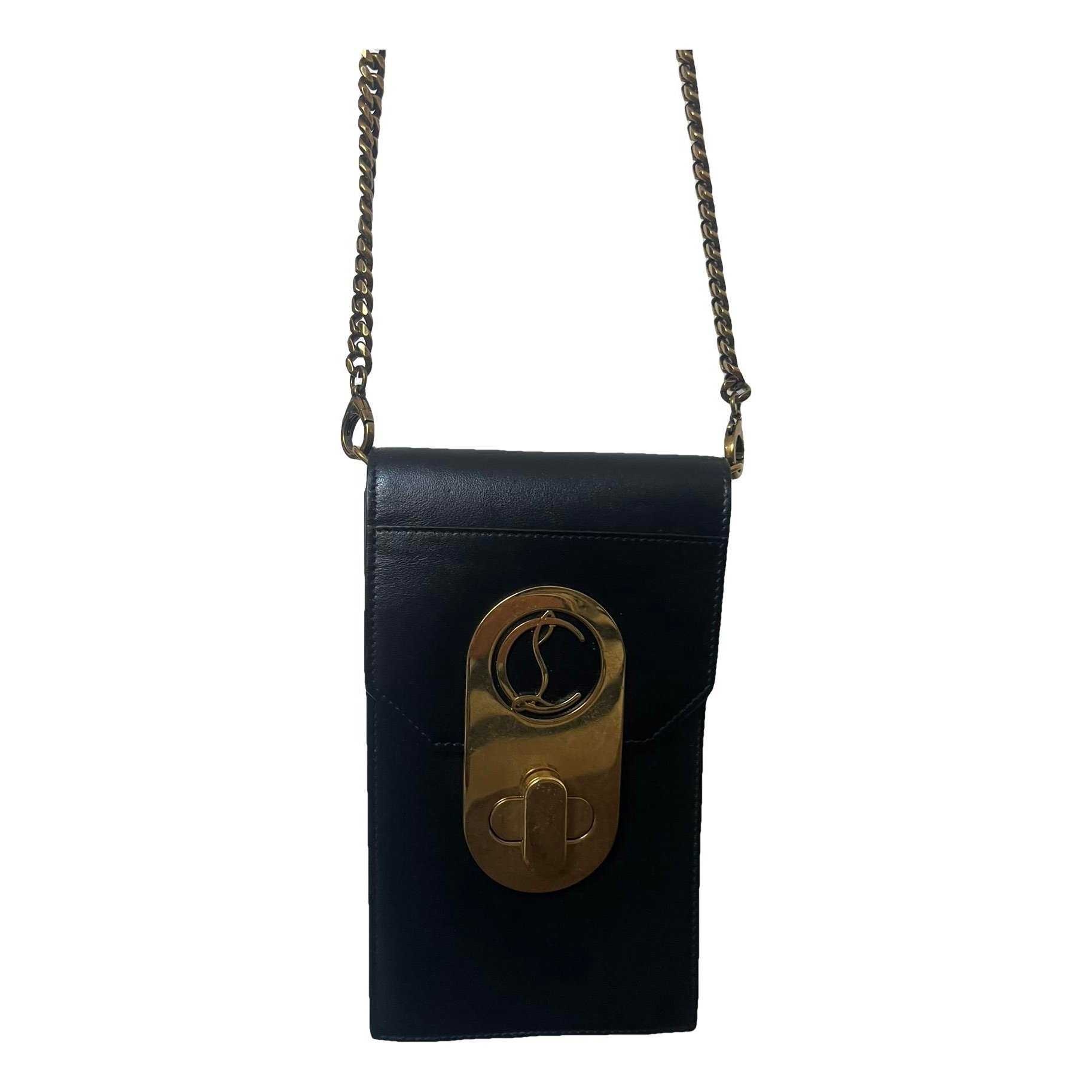 Leather clutch bag