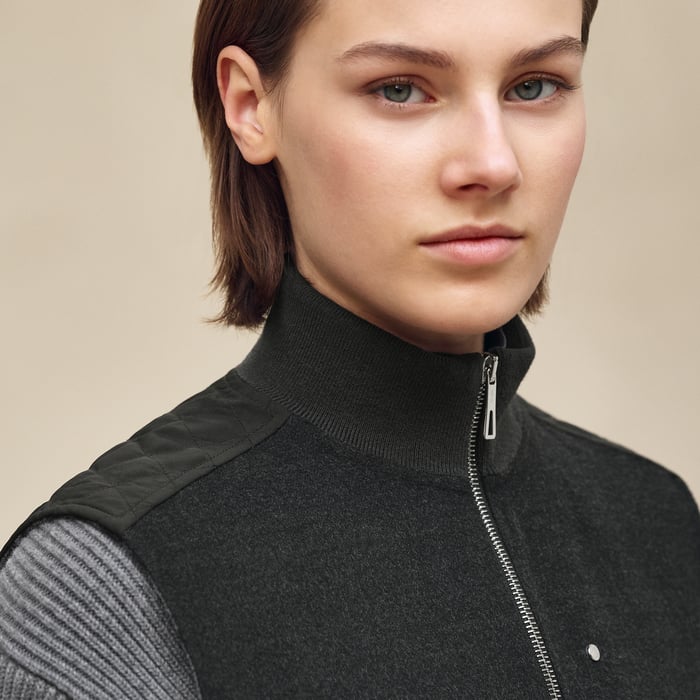 Gris Obscur "Chaine d'Ancre" Sleeveless Vest