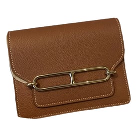 Hermes Roulis Mini Handbag Gold Evercolor Leather