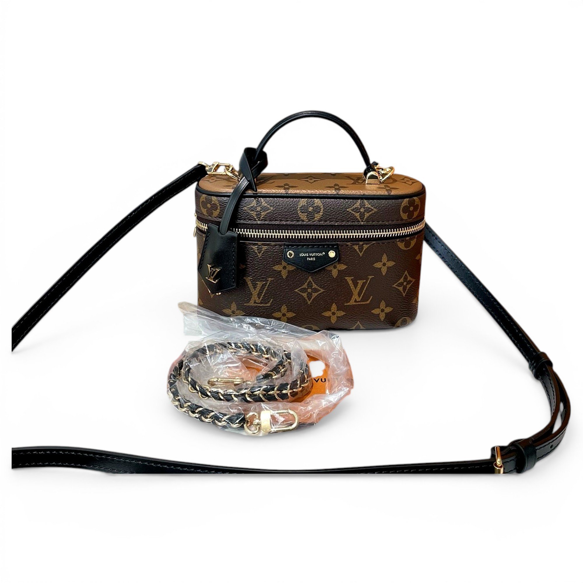 Vanity leather handbag