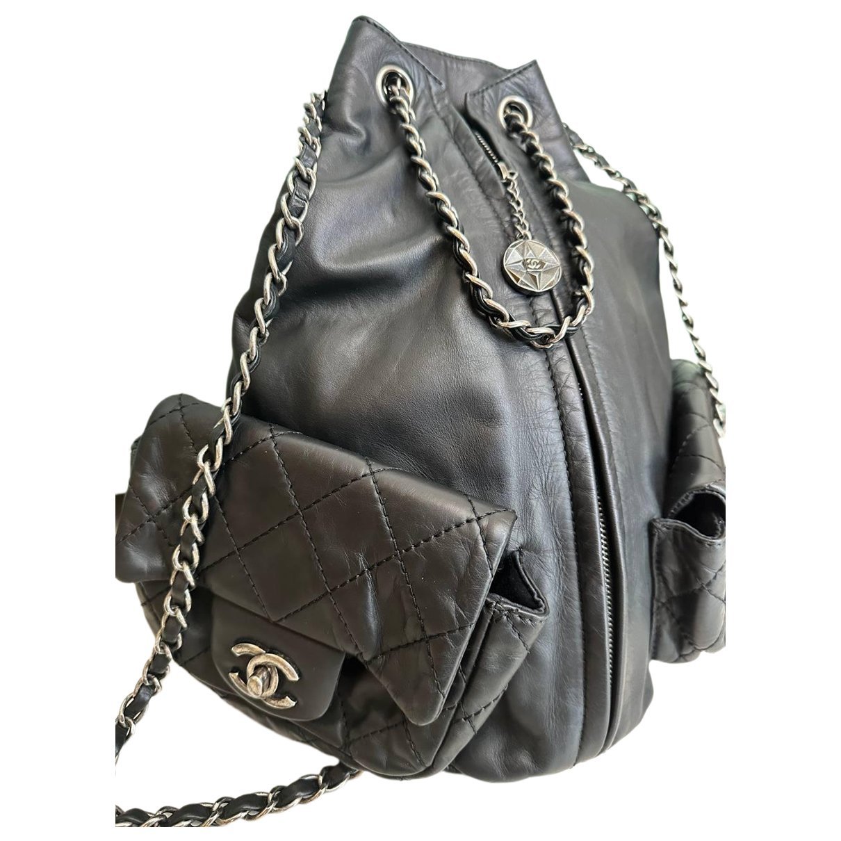 Leather backpack