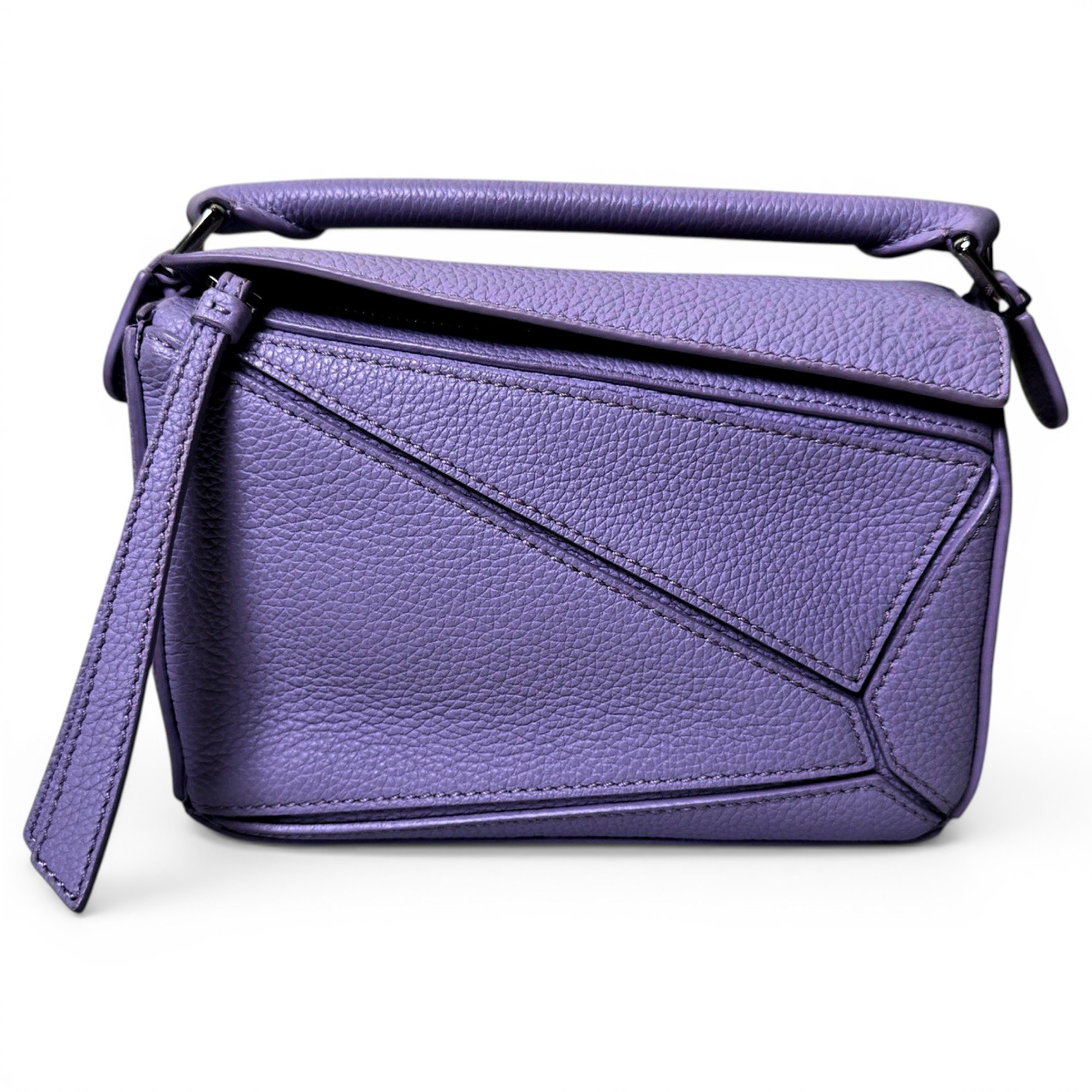 Puzzle leather handbag