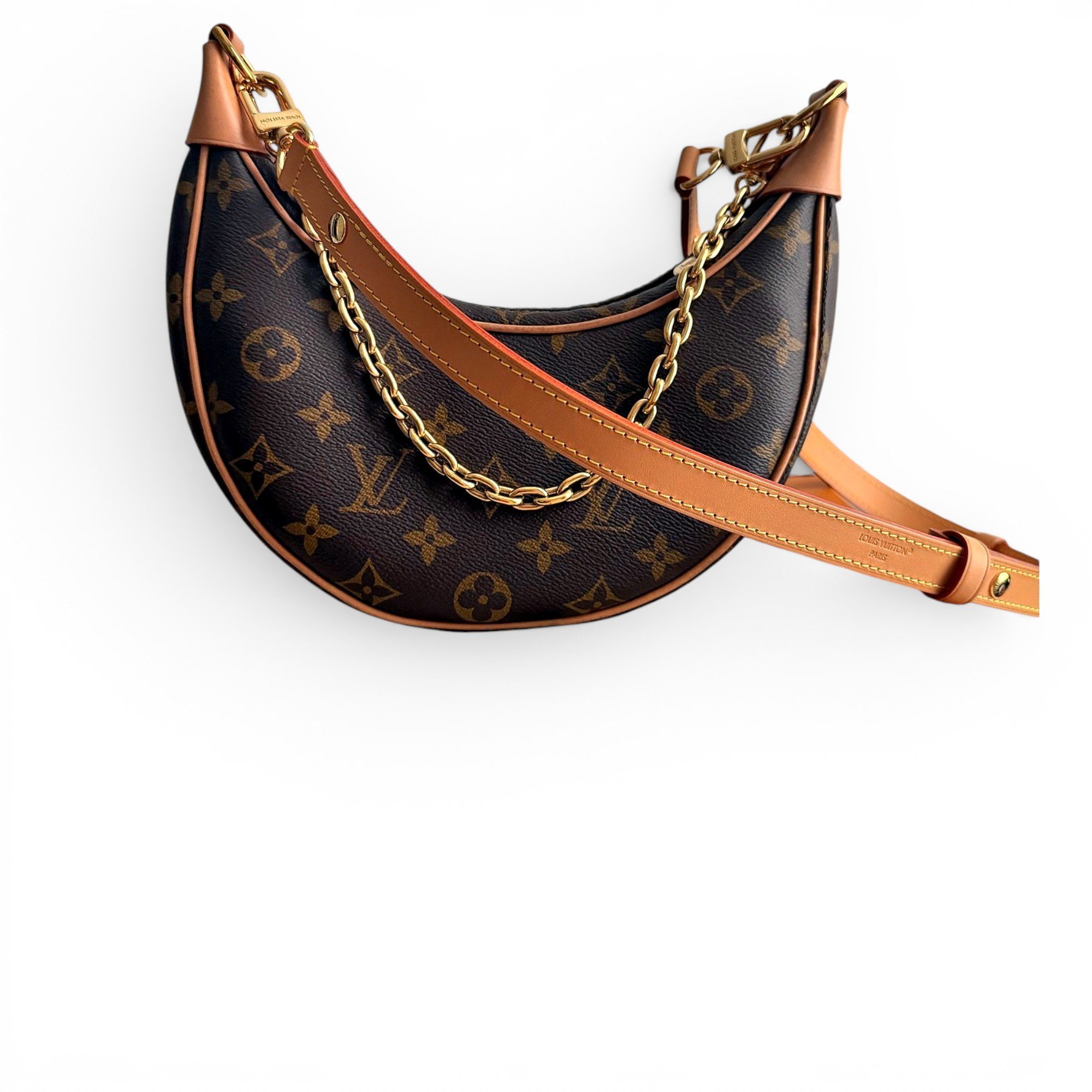 Loop leather handbag