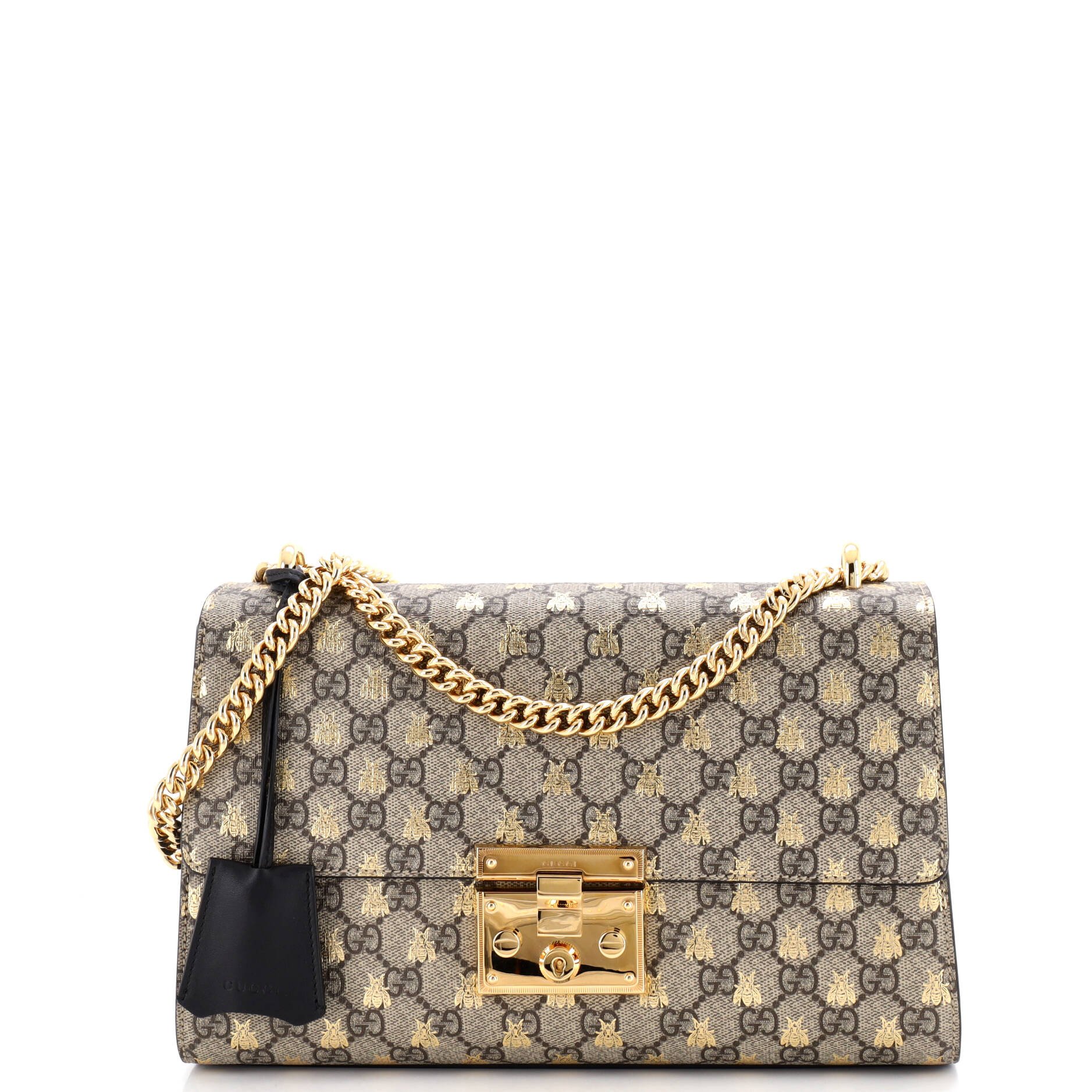 Padlock Shoulder Bag Printed GG Coated Canvas Medium