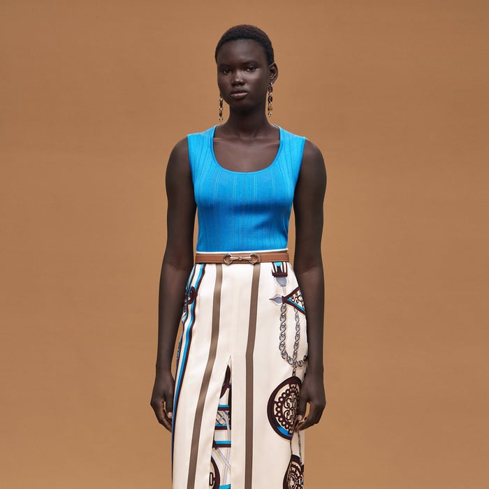 Bleu Piscine Sleeveless Sweater