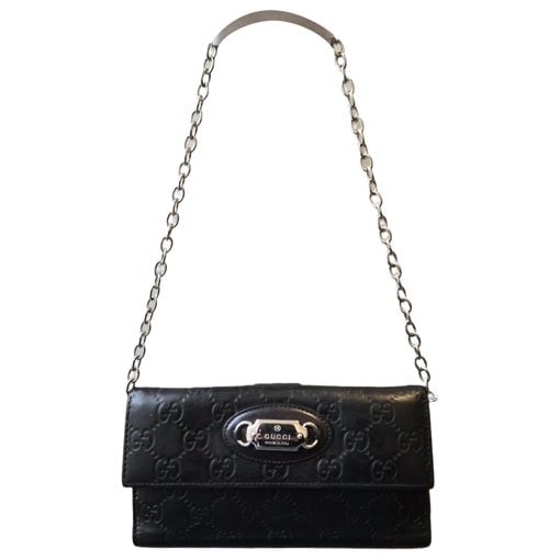Leather clutch bag