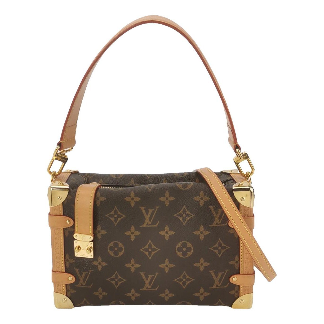 Side Trunk leather handbag