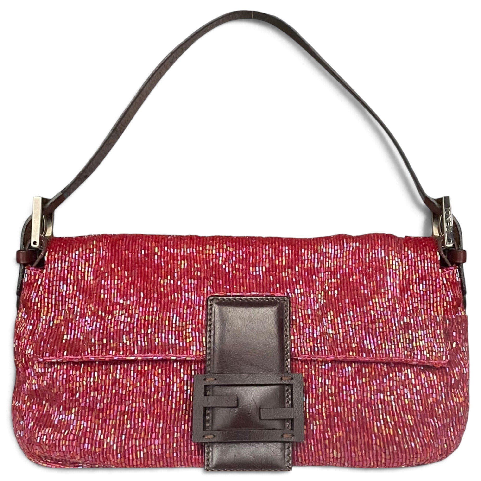 Baguette glitter handbag