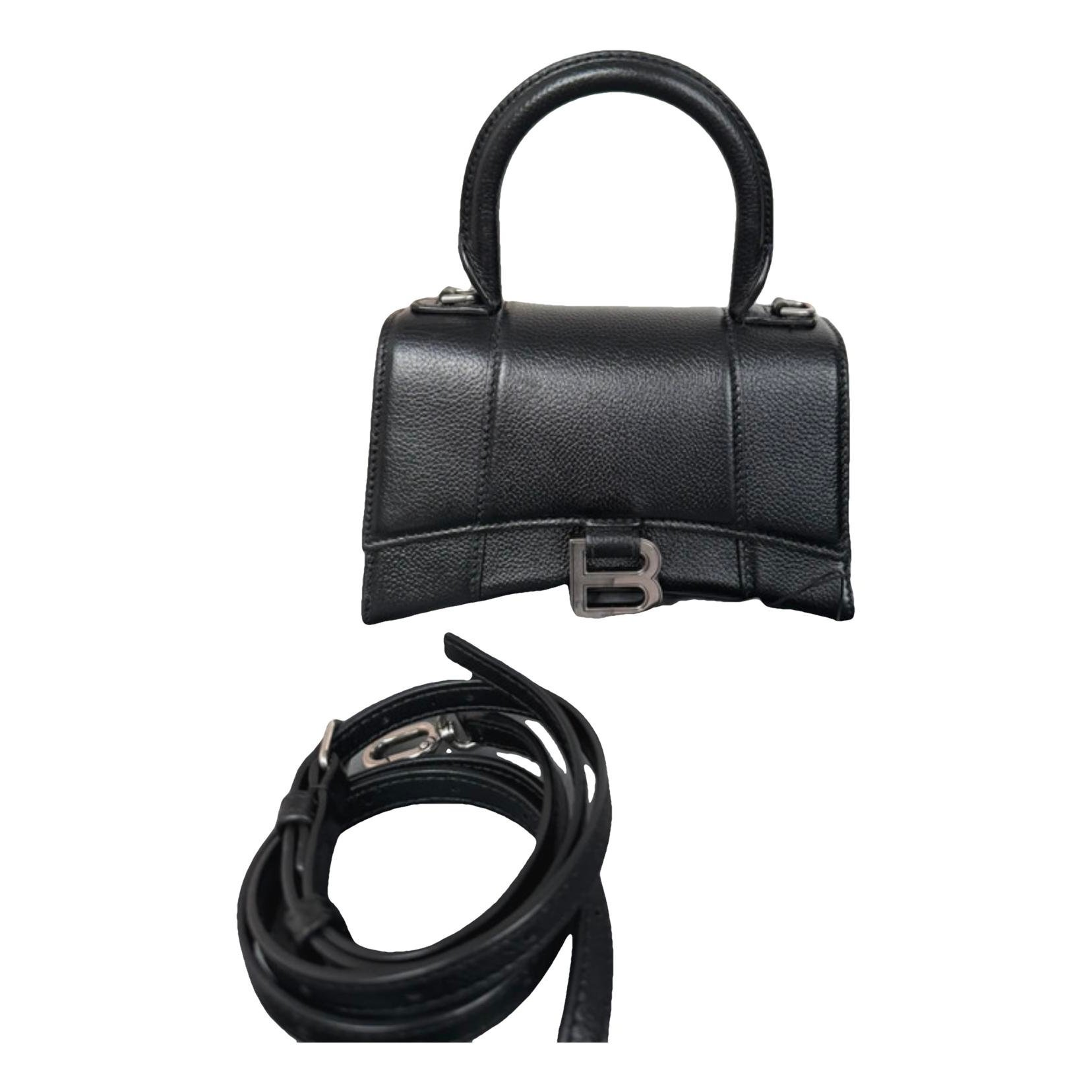 Hourglass leather mini bag