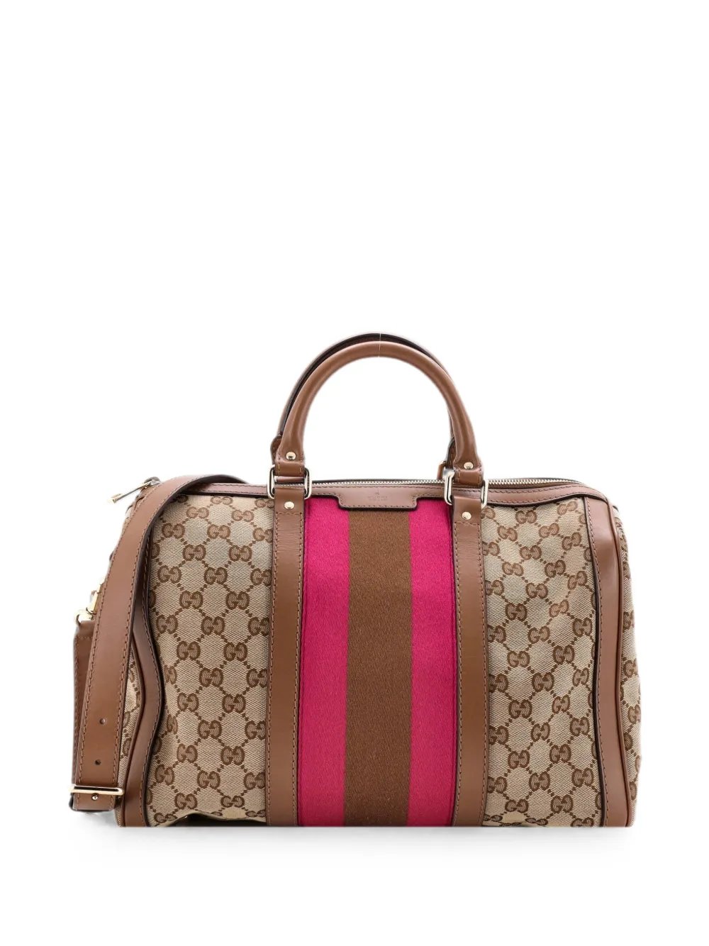 Vintage Web Boston Bag GG Canvas Medium satchel