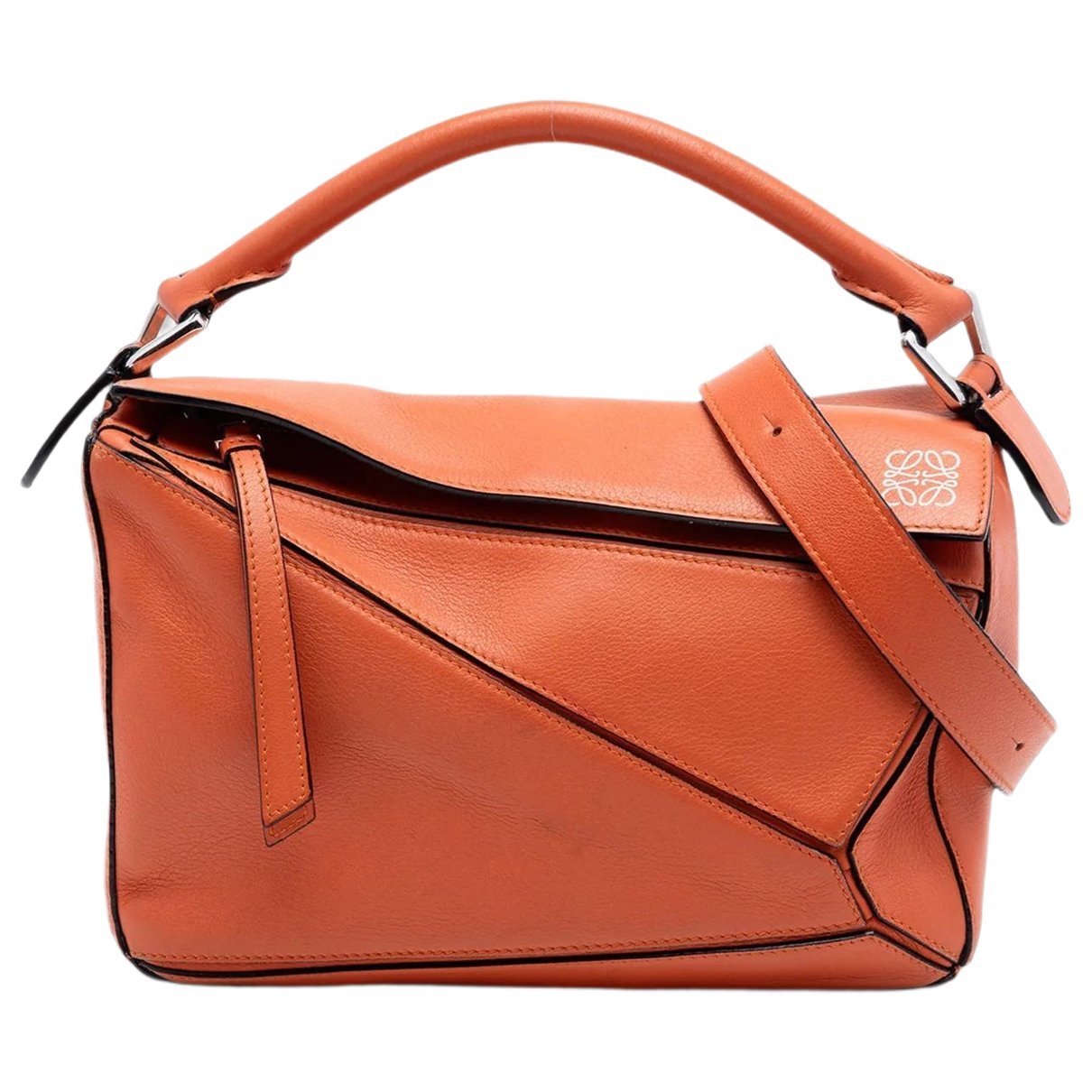 Puzzle leather satchel