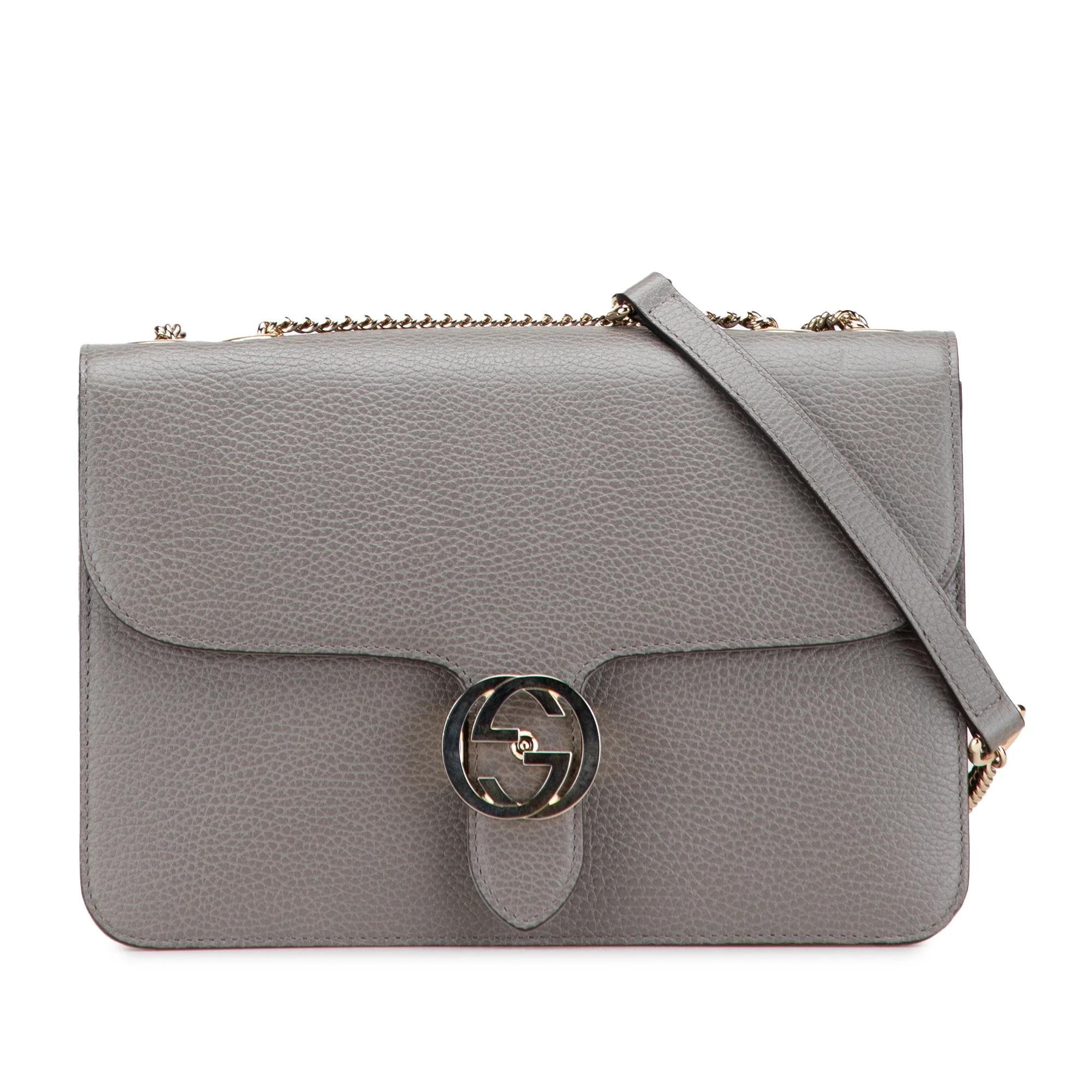 Interlocking pony-style calfskin crossbody bag