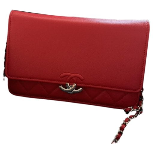 Leather clutch bag