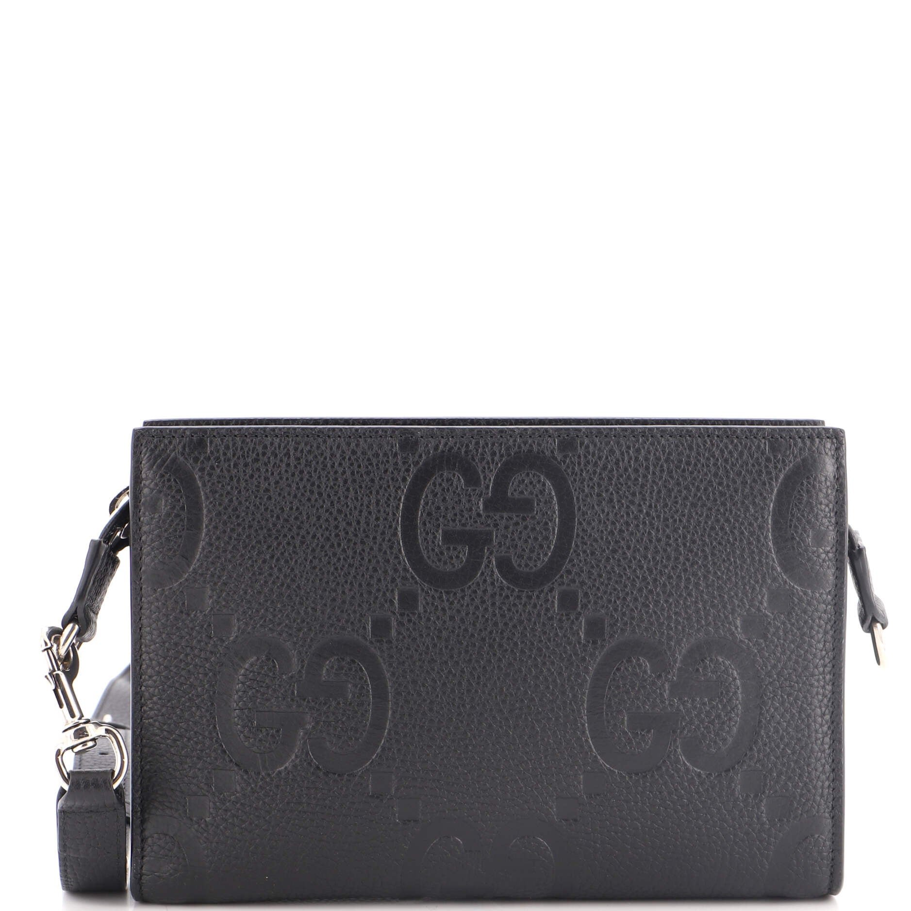 Zip Crossbody Bag Jumbo GG Embossed Leather