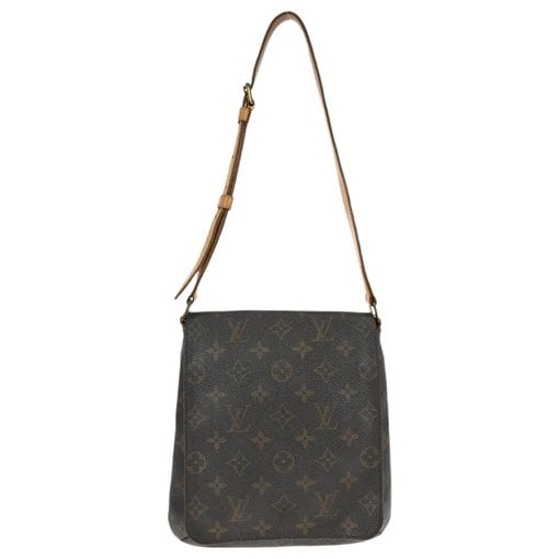 Musette cloth handbag