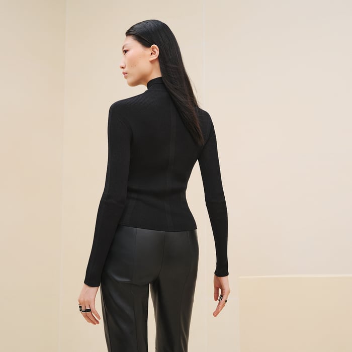 Noir Cashmere Long-sleeve Sweater