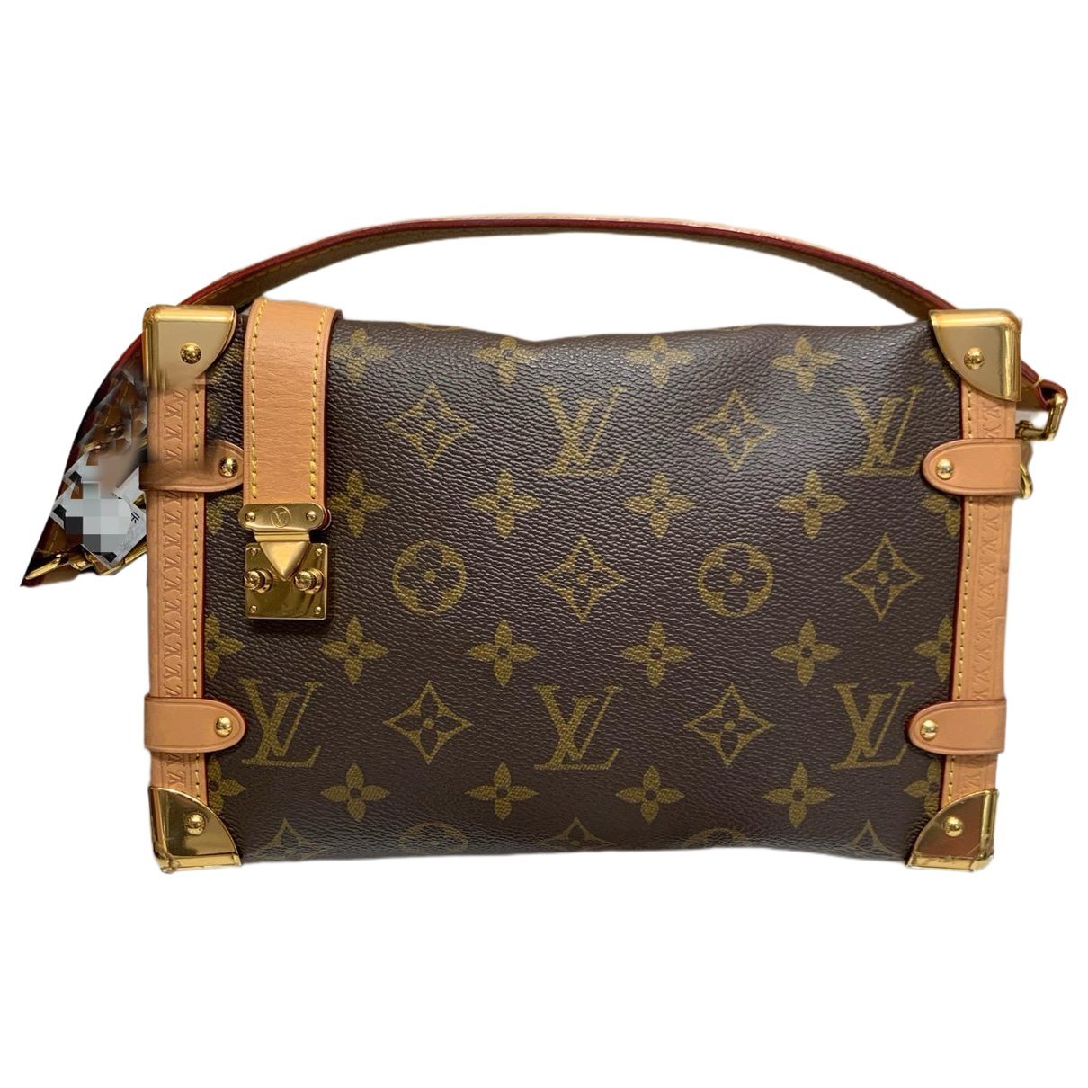 Side Trunk leather handbag