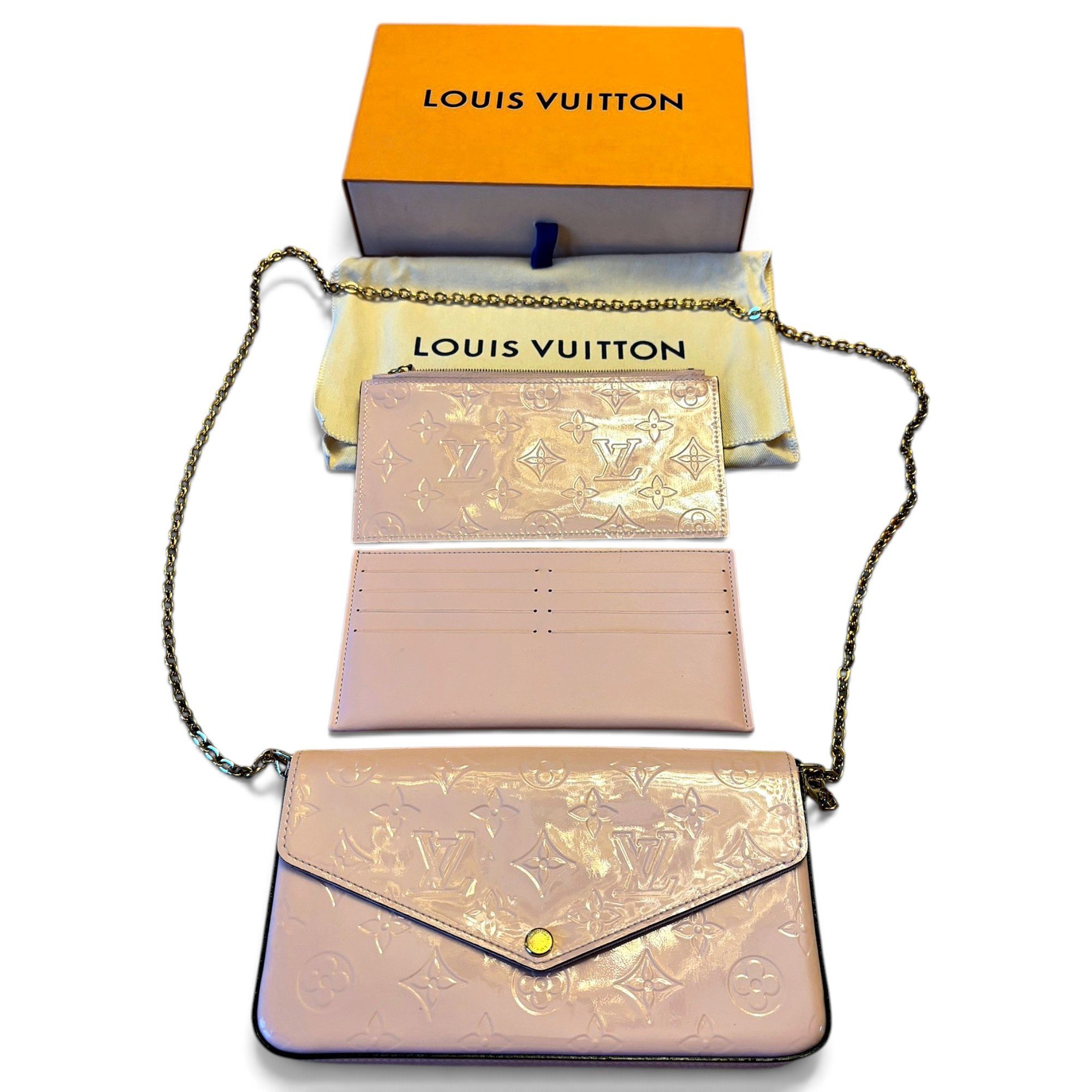 Patent leather clutch bag
