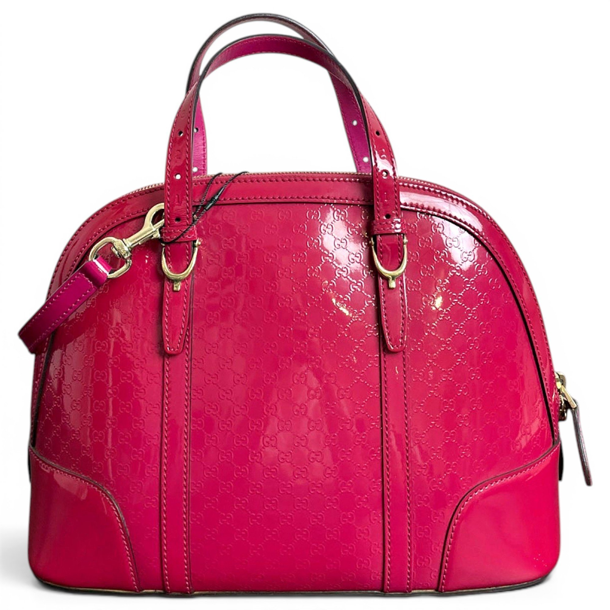 Dôme patent leather handbag
