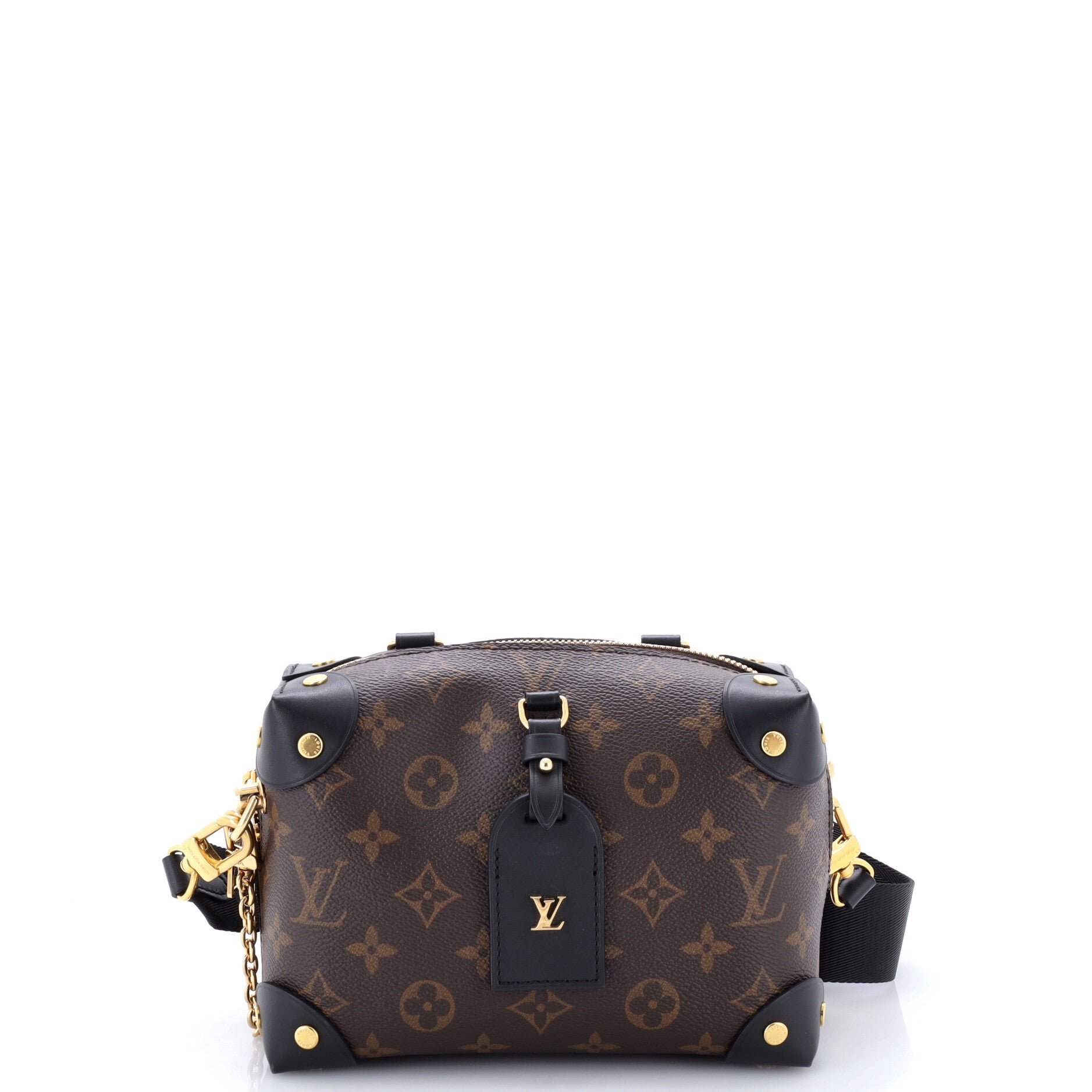Petite Malle Souple Handbag Monogram Canvas with Leather