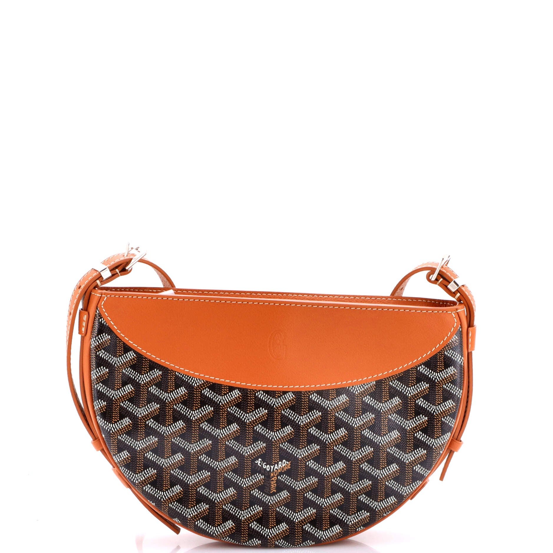 Hirondelle Shoulder Bag Coated Canvas and Leather