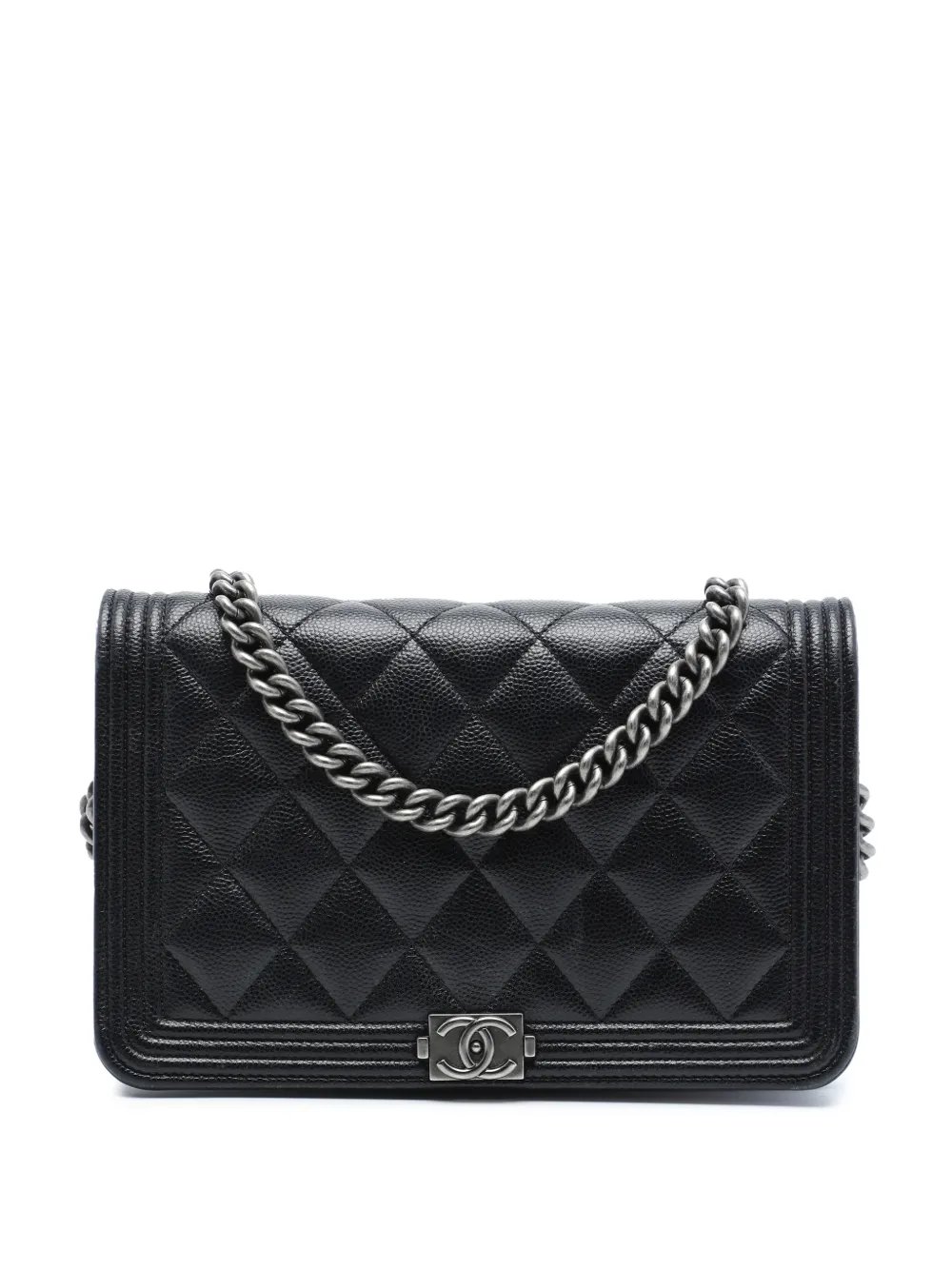 2020 Quilted Caviar Boy Wallet on Chain crossbody bag