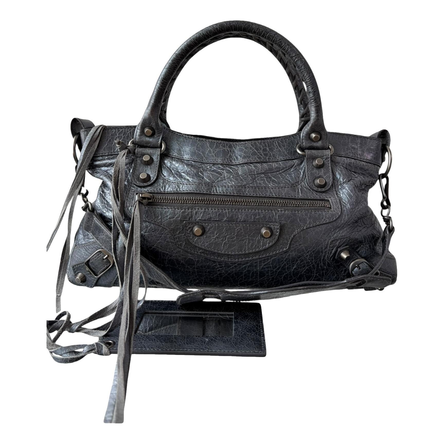 First leather handbag