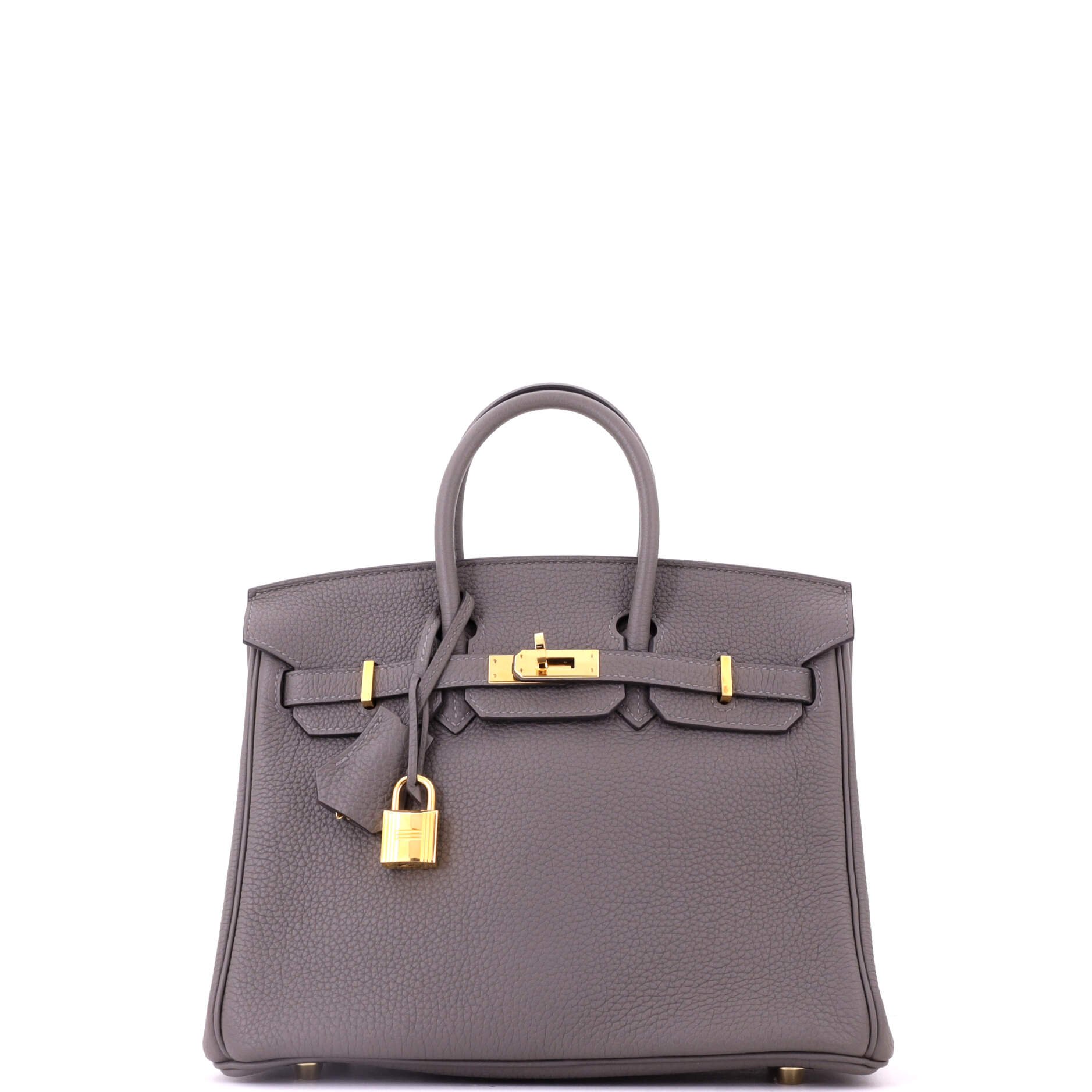 Birkin Handbag Grey Togo with Gold Hardware 25