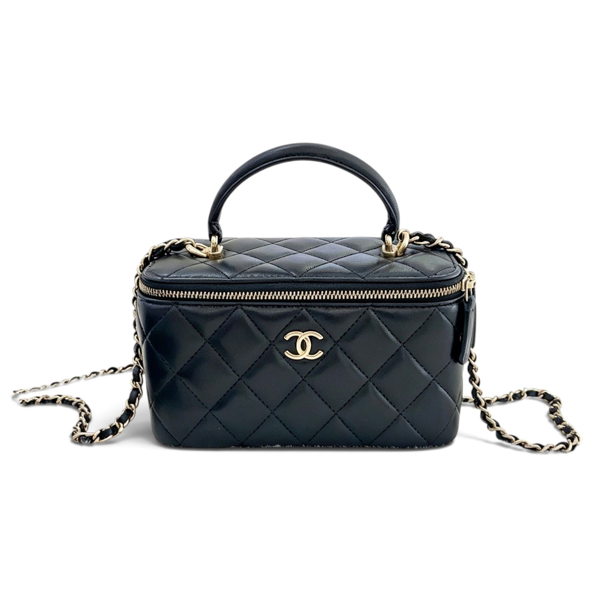 Trendy CC Vanity leather handbag