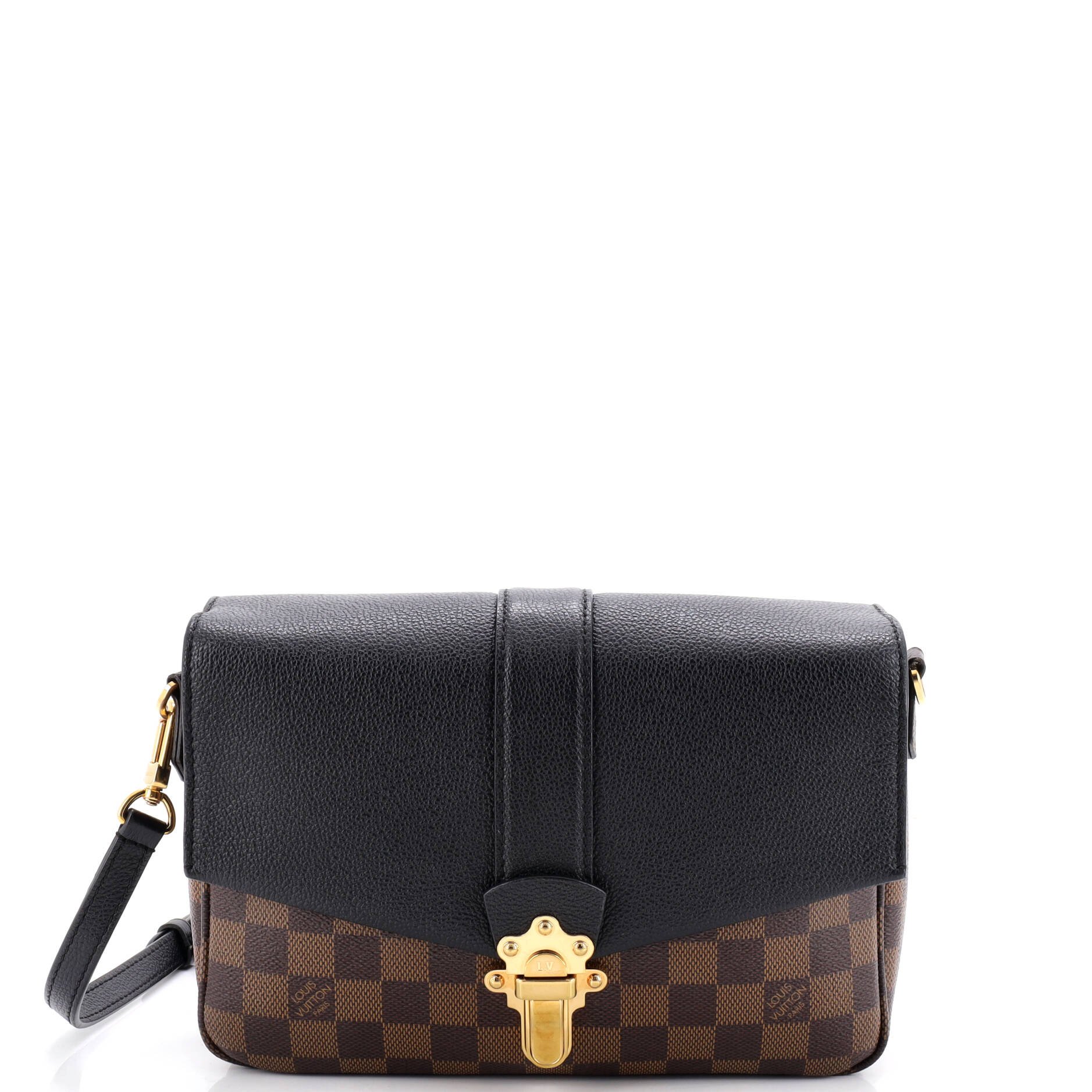 Clapton Handbag Damier and Leather PM