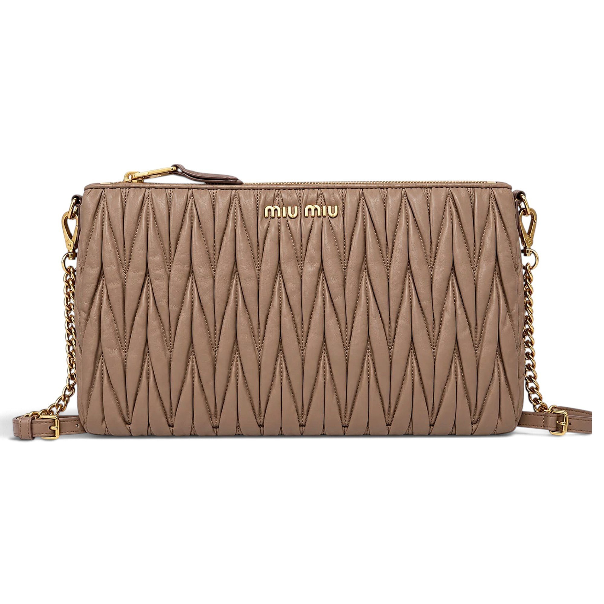 Leather clutch bag