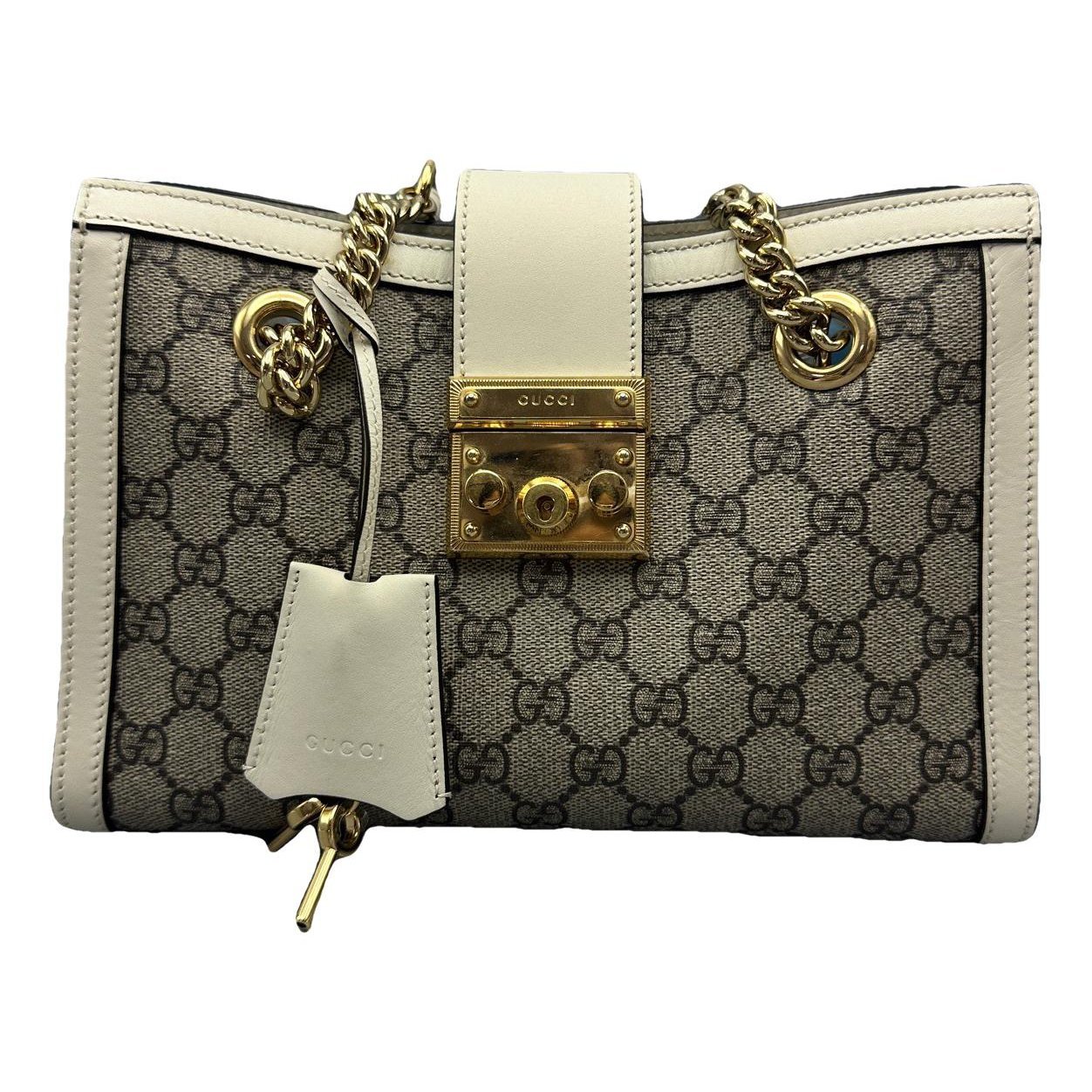 Padlock leather handbag