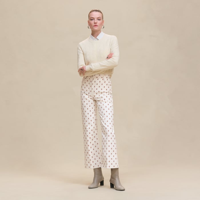 Marron Fauve "Chaine d'Ancre" Bootcut Pants