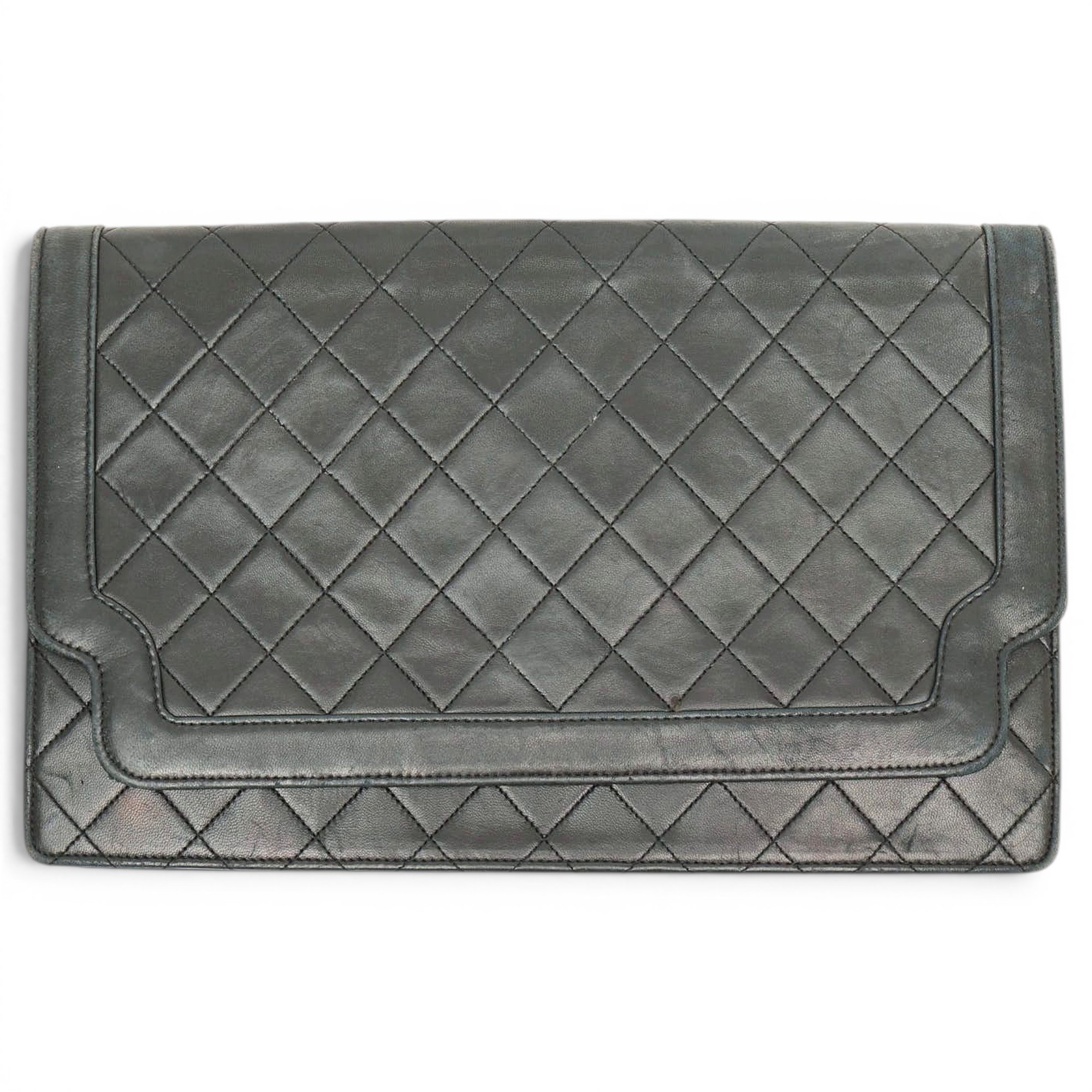 Leather clutch bag